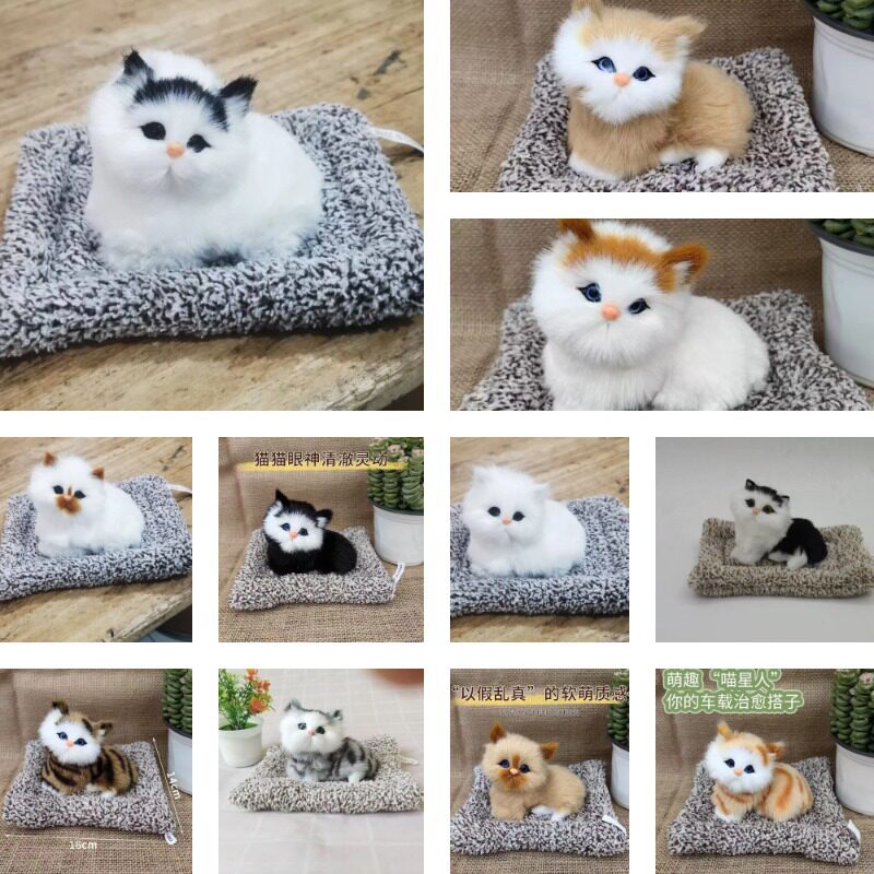 仿真猫咪竹炭车载摆件纪念礼物