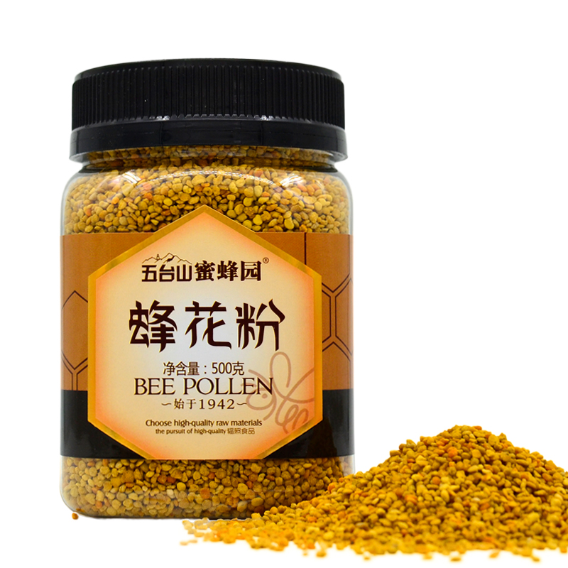 五台山蜜蜂园蜂花粉500g 天然正品食用非破壁食用百花蜂花粉颗粒