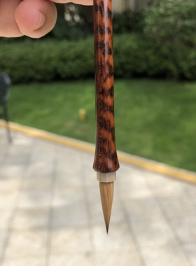 善琏湖笔 新款虎斑木纯狼毫小楷毛笔 抄经专用笔