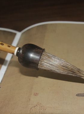 纯石獾斗笔 国画书法傍书隶书山水 美院定制 湘妃竹