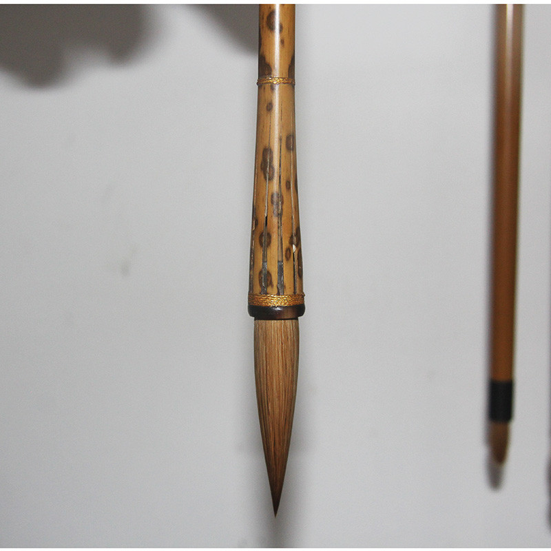 精品黑湘妃长锋狼毫/纯羊毫毛笔善琏湖笔中大楷行家毛笔文房四宝