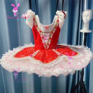 丹艺专业芭蕾舞红萝卜缨子演出服盘裙tutu裙比赛服表演服GDP定制