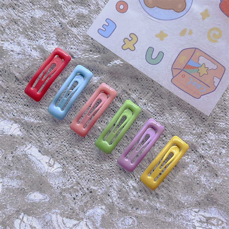 滴油可爱纯色小发夹小号迷你宠物