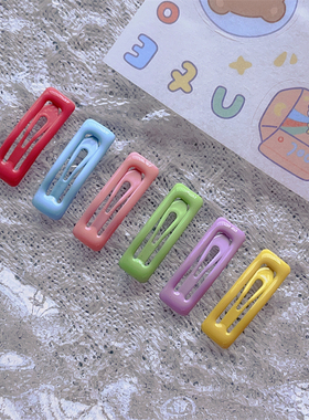 3cm彩色迷你宠猫咪狗狗娃娃发夹bb夹方形可爱滴油小夹子头饰发饰