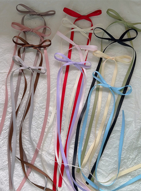 2个装~35cm超长款蝴蝶结飘带发夹芭蕾舞风丝带发卡女生发饰头饰