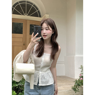 Miao【纯白甜梦】白色吊带女夏韩系甜美显瘦内搭外穿百搭小背心