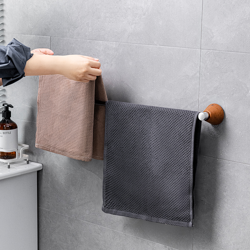 asvel不锈钢免打孔挂毛巾架子