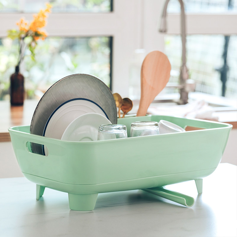 日本原装进口asvel碗碟沥水架置物架免打孔厨房碗筷沥水篮收纳架