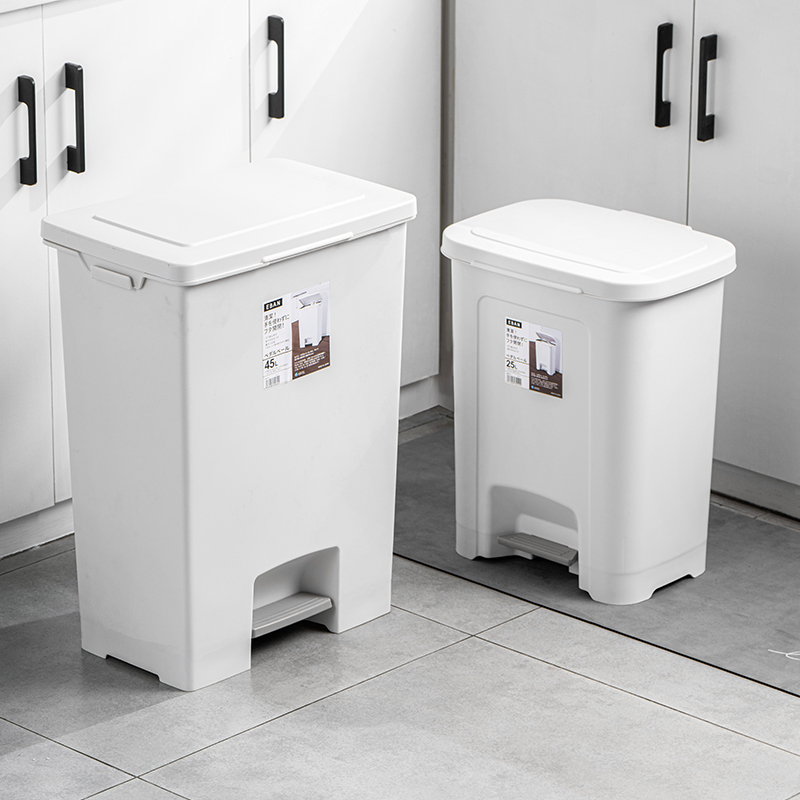 ASVEL脚踩式带盖垃圾桶方形25升