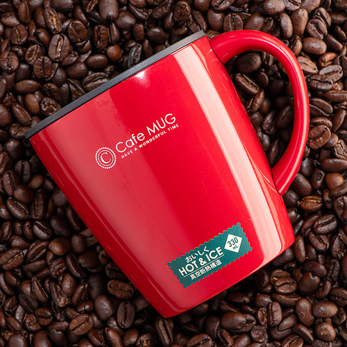 asvel不锈钢马克杯带盖咖啡杯