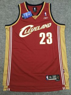 锐步正品LBJ勒布朗詹姆斯骑士1.0酒红客场23号元年网眼SW刺绣球衣