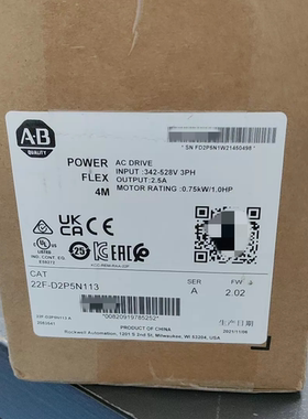 22F-D2P5N113 全新AB4M交流变频器480V 3PH 2.5A 22FD2P5N113