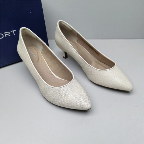 Rockport/乐步正品撤柜羊皮通勤风尖头细跟浅口舒适时装女鞋
