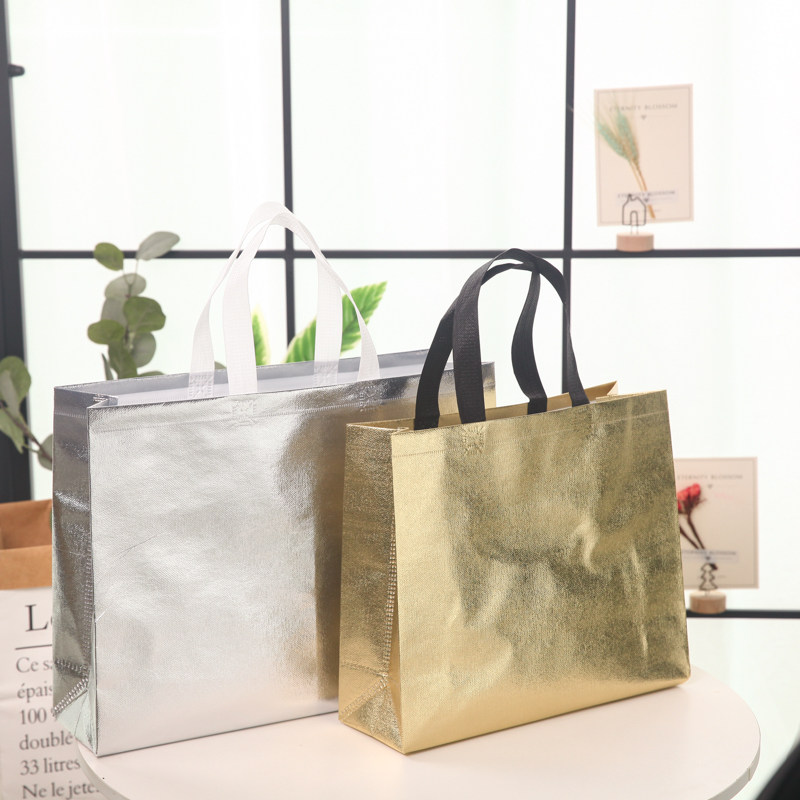 无纺布加厚金银定做手提袋订做环保袋定制广告购物礼品服装店袋子