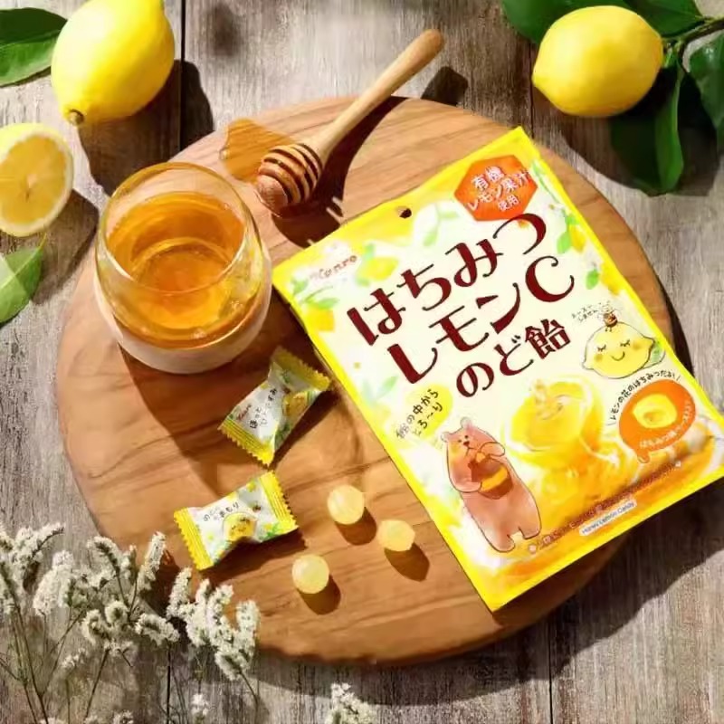 甘乐蜂蜜柠檬味润喉糖日本进口kanro甘露糖果北海道硬糖牛奶糖