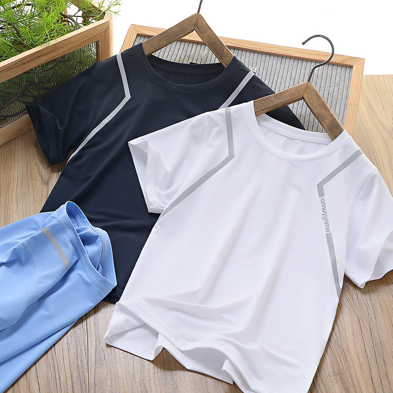 男童短袖夏季冰丝凉感运动速干衣