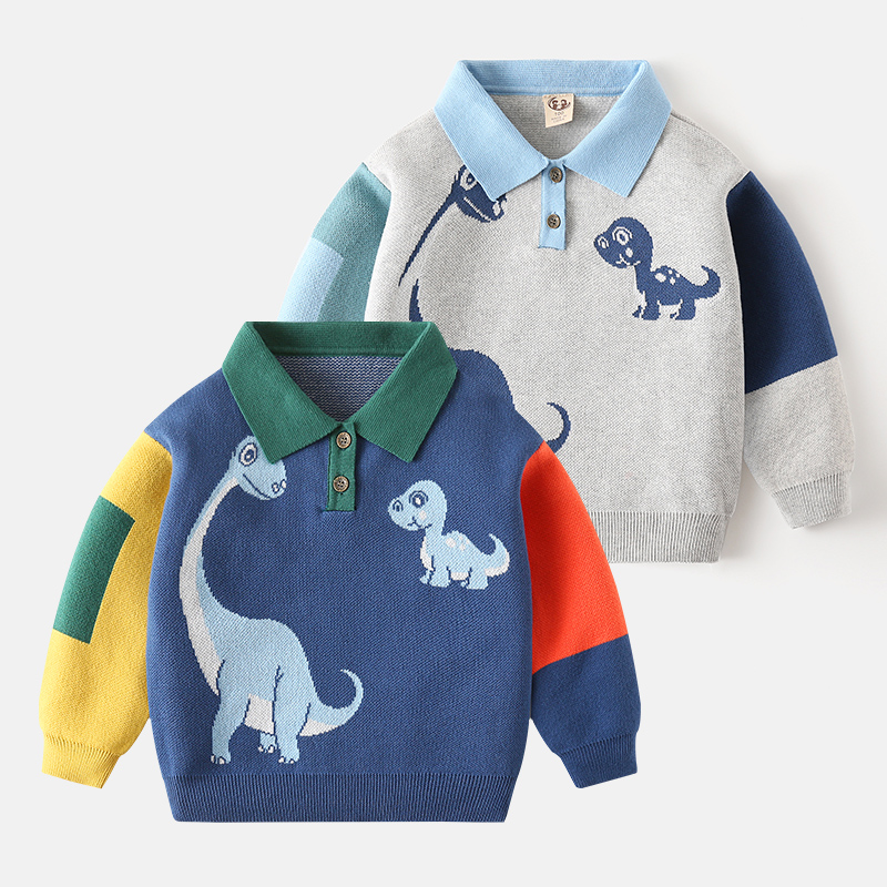 卡通翻领儿童毛衣纯棉薄款宝宝针织衫韩版2025春秋新款童装男童潮,童装/婴儿装/亲子装,毛衣/针织衫,淘宝优惠券,粉丝福利购,淘宝优惠卷