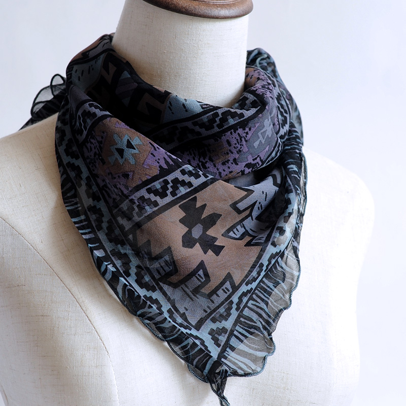 100%中大女士桑蚕丝青年冬季方巾