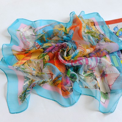 100%桑蚕丝真丝巾围巾领巾小方巾