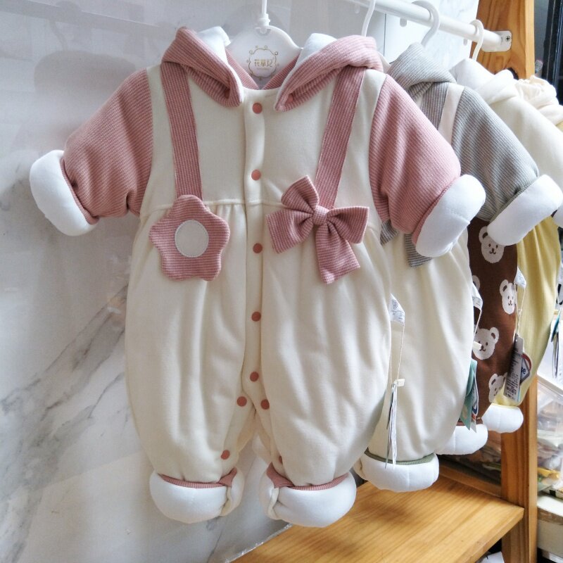 花草记冬加厚加棉婴儿连体衣男女保暖爬服智能调温宝外出棉袄哈衣,童装/婴儿装/亲子装,连身衣/爬服/哈衣,淘宝优惠券,粉丝福利购,淘宝优惠卷