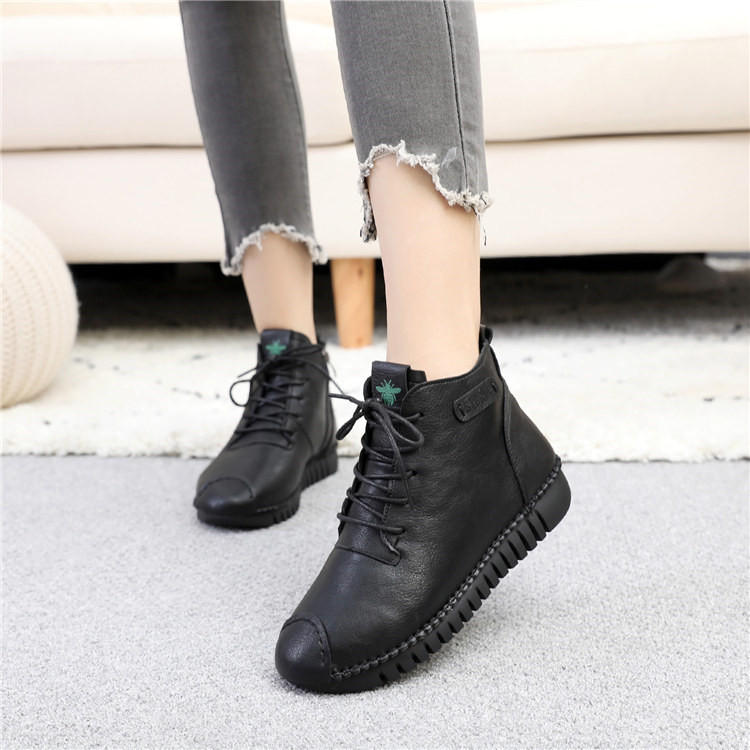 工作鞋妈妈鞋大码皮鞋短靴