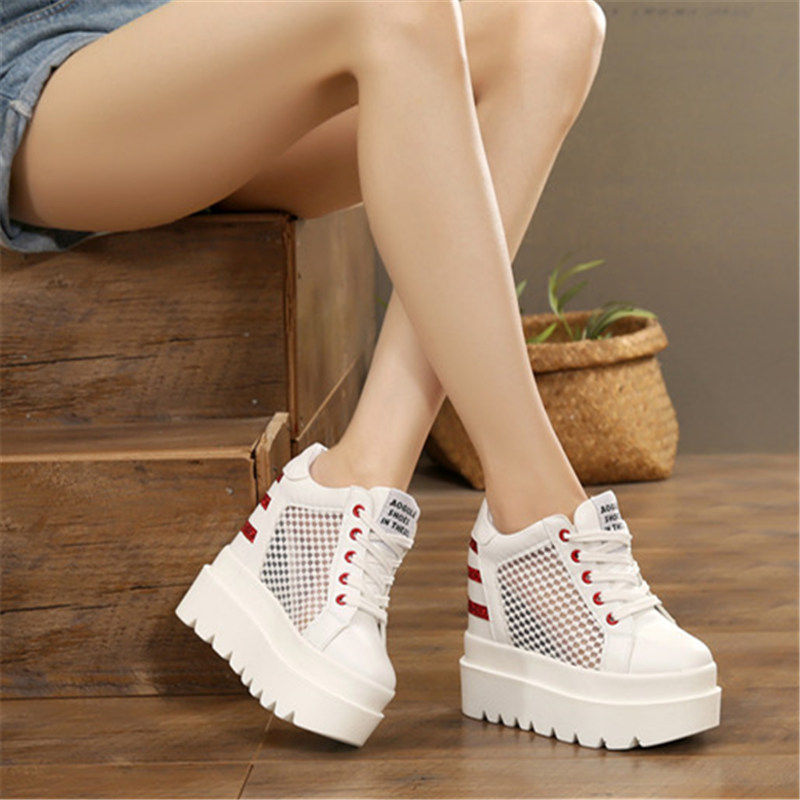 The thickness of the bottom Inside heighten women's shoes White shoes 12cm Extra high heels Spring Korean Edition Muffin leisure time gym shoes white Single shoesin the Women's Shoes, Low shoes  category - from Buy2taobao.com to provide professional Taobao agent buy service