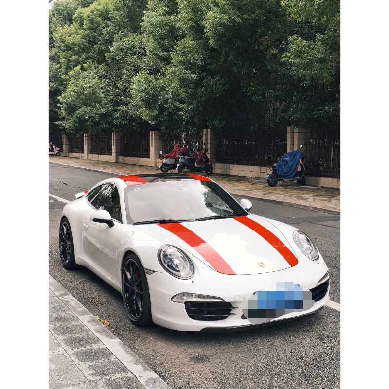 保时捷911R车身贴纸拉花保时捷GT3RS GTS718 987汽车侧裙装饰车贴