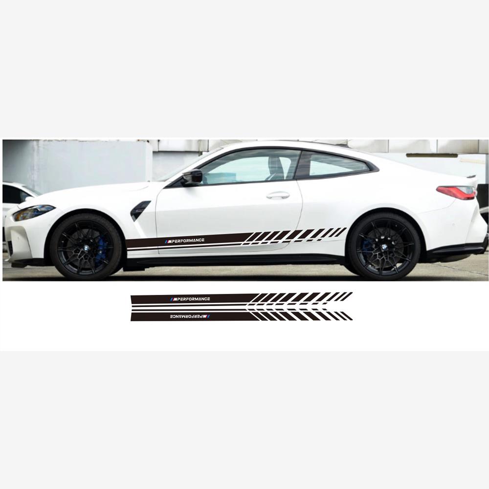 新宝马M4 CSL车贴拉花G82 4系M5 M3 M2车身侧裙贴纸车门下侧拉花