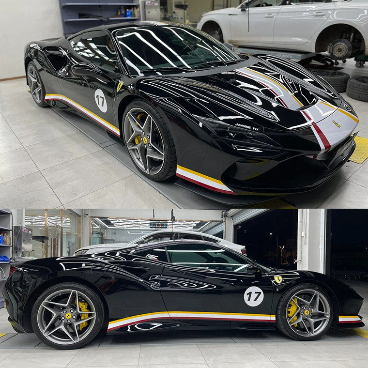 法拉利F8车贴拉花 488赛道版平行线彩条 车身侧裙装饰个性贴纸,汽车用品/电子/清洗/改装,汽车装饰贴/反光贴,淘宝优惠券,粉丝福利购,淘宝优惠卷