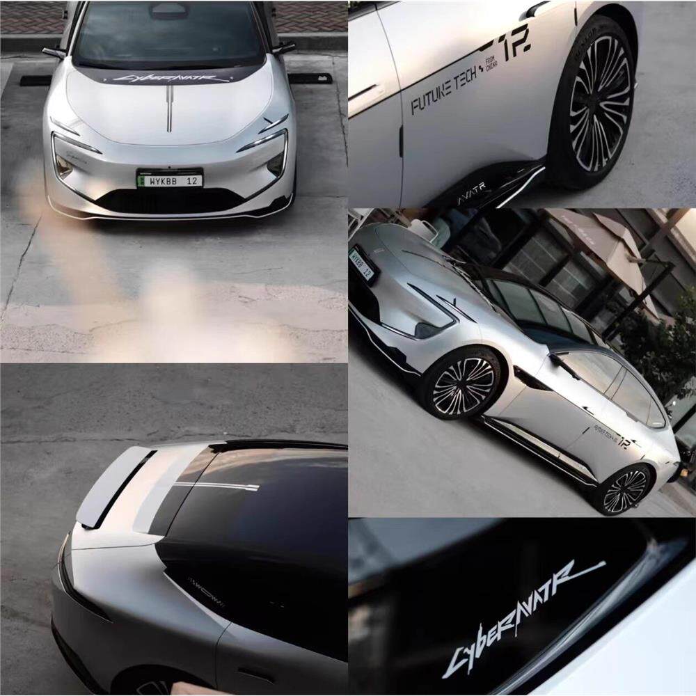 适用于阿维塔12车贴拉花腰线个性改装饰彩贴06 07机盖运动拉花