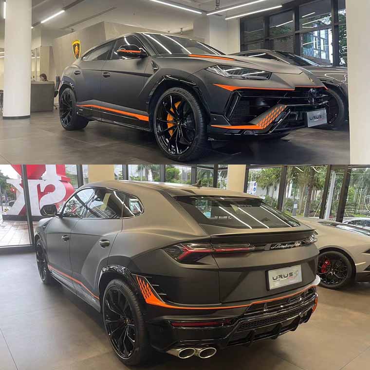 兰博基尼Urus车身腰线个性运动改装拉花车尾 汽车引擎盖装饰彩贴
