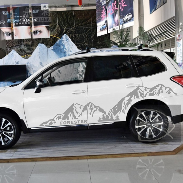 新款斯巴鲁森林人车贴拉花 森林人越野改装饰贴纸傲虎XV汽车贴画