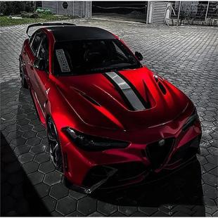 阿尔法罗密欧GiuliaGTA车贴 机盖拉花引擎盖贴纸装饰改装个性贴