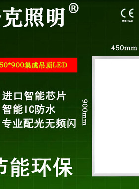 集成吊顶灯450x900led平板灯客厅面板灯铝扣板蜂窝大板led灯45x90