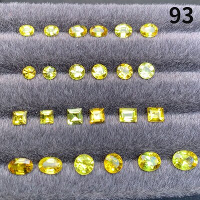 天然黄蓝宝戒面黄色蓝宝石裸