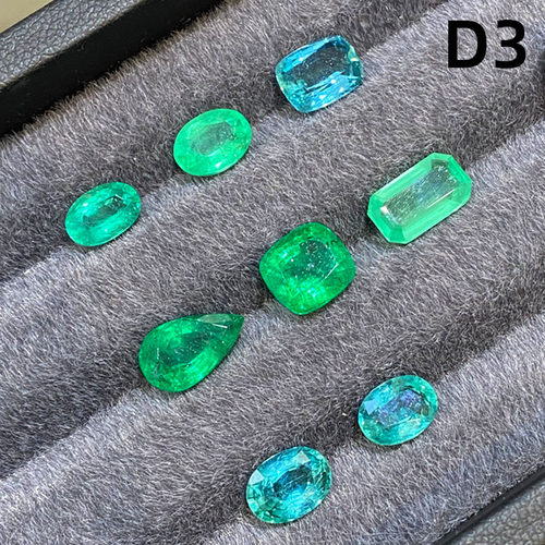 天然祖母绿裸石艳绿色宝石