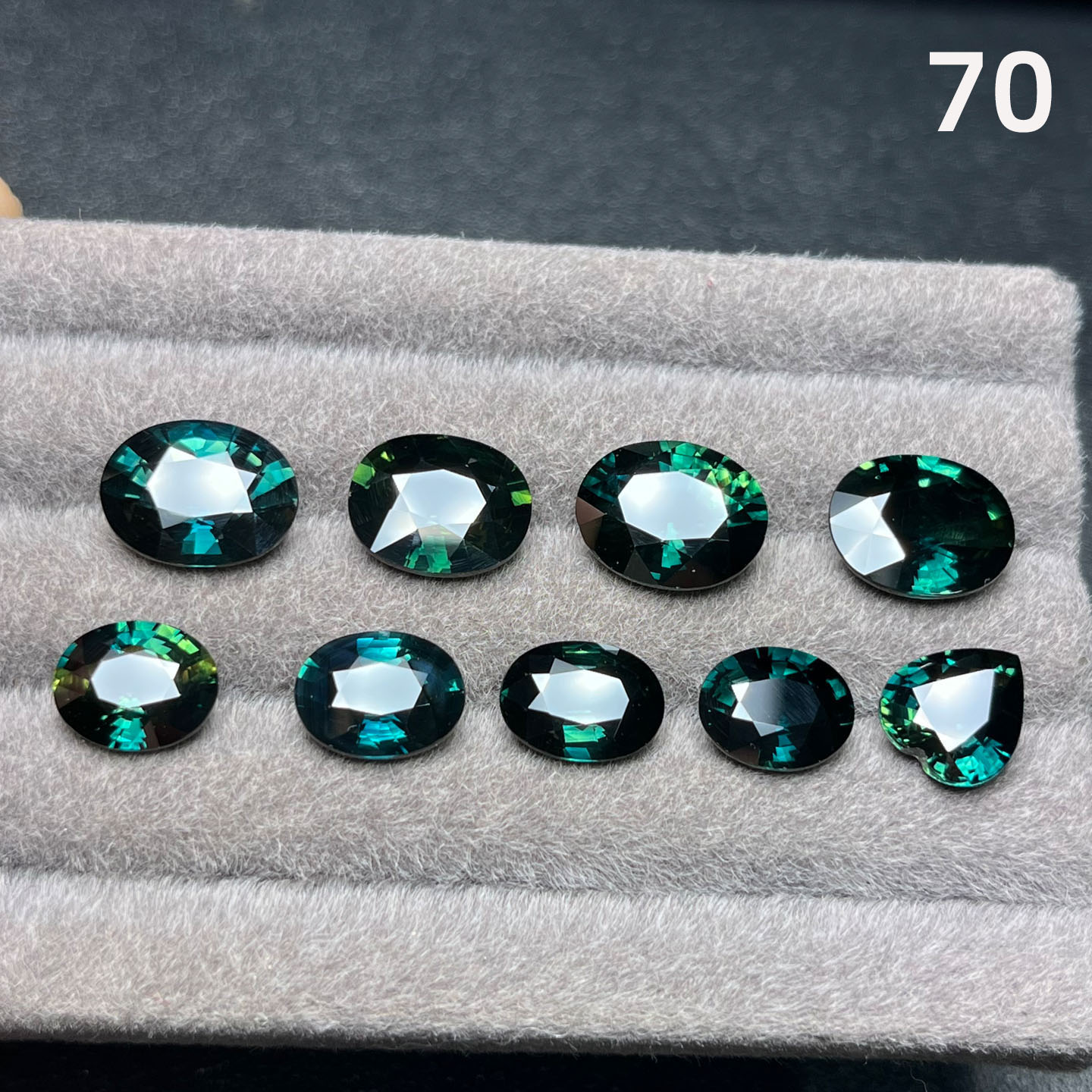 天然蓝宝石 大颗粒蓝宝石6.52克拉 深色蓝宝石椭圆 裸石戒面