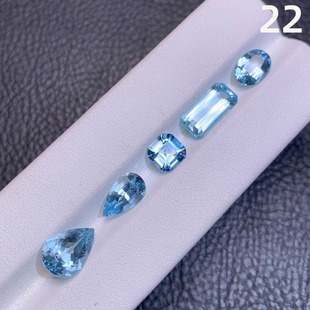 天然 圣玛丽亚色 海蓝宝石正方宝石戒面椭圆形 可定制戒指吊坠