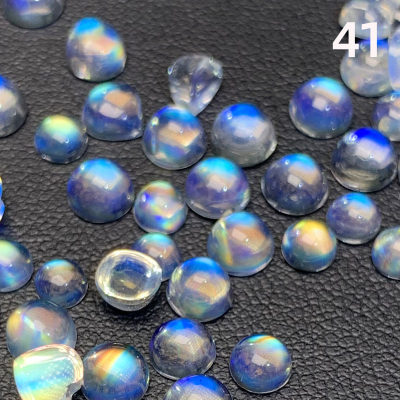 天然蓝月光石裸石玻璃体全净高品质圆形椭圆心形印度宝石