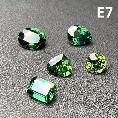 蓝宝石蓝绿黄绿色刻面