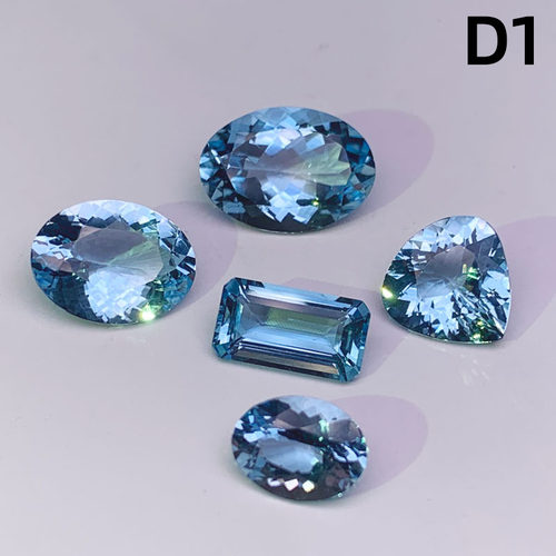 天然海蓝宝裸石天然玻璃体