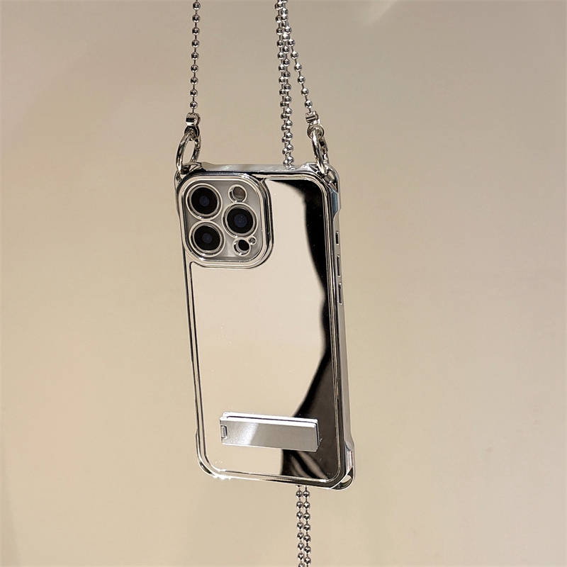 银色镜面适用iphone16手机壳1415