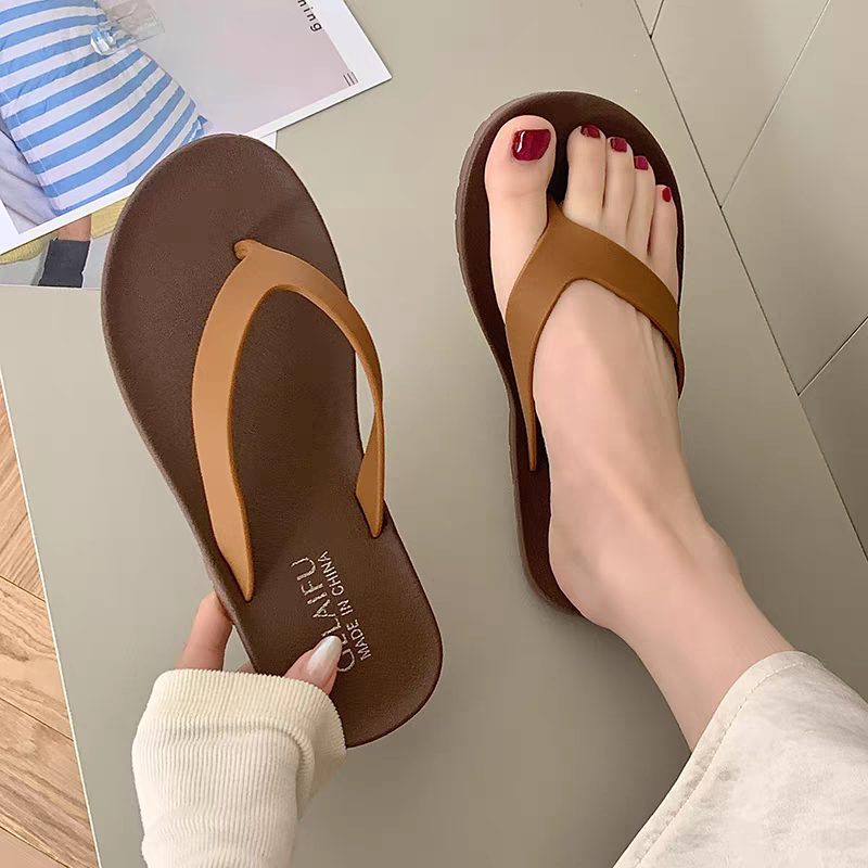 新款人字拖女夏季男女情侣款海边沙滩可下水外穿凉拖越南夹脚拖鞋