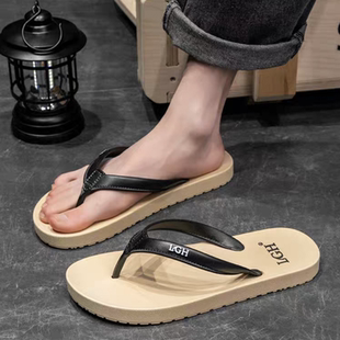 人字拖鞋男2026夏季新款人字拖防滑耐磨拖鞋厚底软底海边沙滩拖鞋