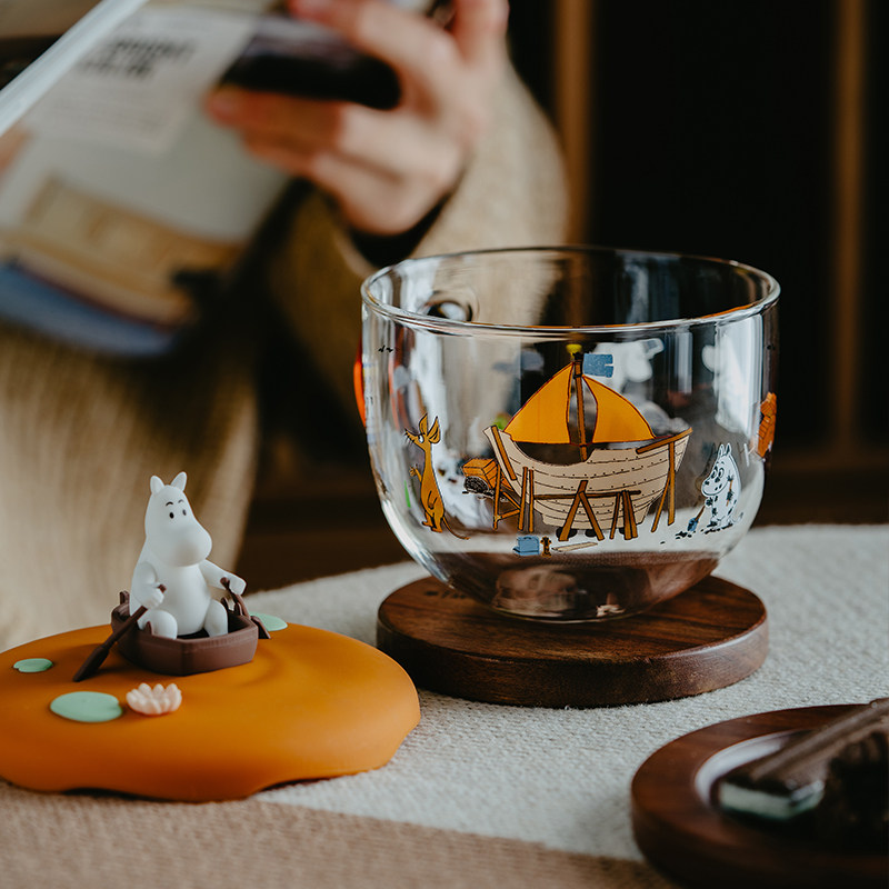 MOOMIN姆明玻璃可爱卡通马克杯