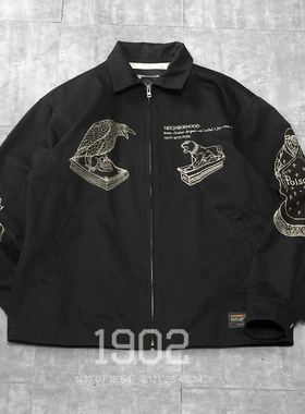 现货 NEIGHBORHOOD 26SS SOUVENIR JACKET 香炉刺绣拉链夹克外套