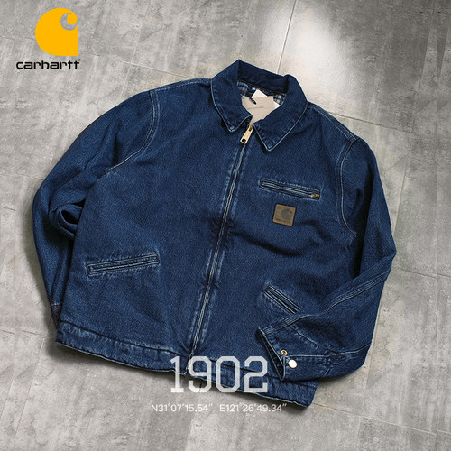 现货Carhartt底特律水洗牛仔夹克