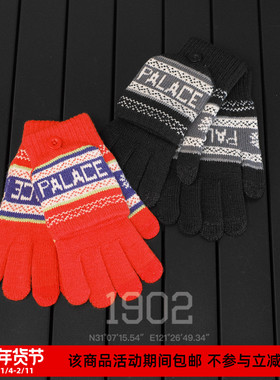 现货 Palace 25Fw Love Me Knitted Gloves 羊毛保暖绒线针织手套