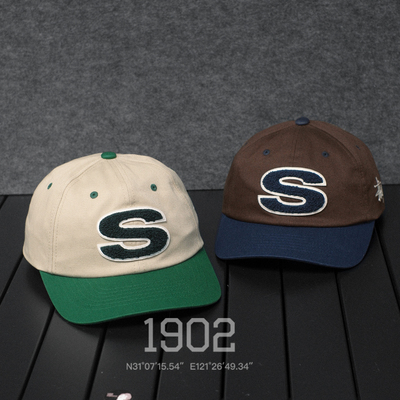 Stussy26SS拼色弯檐帽棒球帽