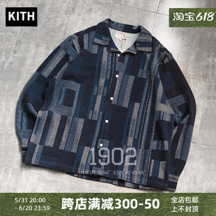 衬衫 COHENSHIRT GEOMETRIC 现货 24SS 蓝染拼色长袖 KNIT KITH